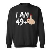 Ich Bin 49 Plus 1 Mittelfinger Zum 50 Geburtstag Sweatshirt