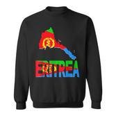 Ich Liebe Eritrea Flag In Eritrean Map Love Eritrea Flag Map Sweatshirt