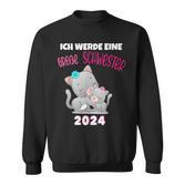 Ich Werde Eine Große Schwester 2024 Cat Sweatshirt