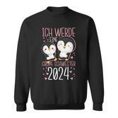 Ich Werde Eine Große Schwester 2024 Cute Penguin Motif Sweatshirt