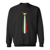 Italy Flag Fake Tie For Italian Fans Sweatshirt