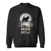 Katzenliebhaber Mond Sweatshirt Love You to The Moon and Back