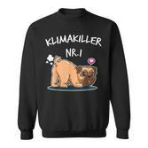 Klimakiller No 1 Cute Pug Dog Lover Sweatshirt