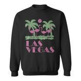 Las Vegas Flamingo Palmenmotiv Sweatshirt, Trendiges Sommeroutfit