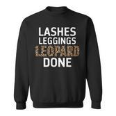 Lashes Leggings Leopard Done Lustiges Herbst Herbst Damen Sweatshirt