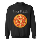 Liebe zur Pizza Grafik Sweatshirt, Unisex mit Pizza-Motiv