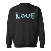 Love Love Diving Scuba Diving Freitdiving Apnoea Sea Sweatshirt