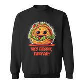 Lustiges Taco Sweatshirt, Taco Tuesday Motiv - Schwarz