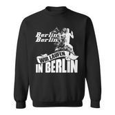 Marathon Berlin Motif Running Vent Clothing Athletes Runner Sweatshirt