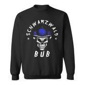 Men's Black Forest Bub Schwarzwaldbub Bollenhut Skull Black Sweatshirt