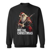 Metal Christmas Christmas Santa Guitar Sweatshirt