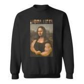 Mona Lifta Parodie Sweatshirt, Muskulöse Mona Lisa Fitness Humor