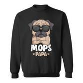 Mops Papa Lustiges Sweatshirt, Pug mit Sonnenbrillen für Hundeliebhaber