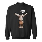 Öhmmm Elk I Deer Reindeer Animal Print Animal Motif Sweatshirt