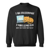I Are Programmer Computer Scientist Computer Cat Sweatshirt