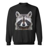 Raccoon Vintage Polygon Raccoon Sweatshirt
