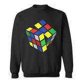 Rubik Cube Zauber Würfel Geschenk Jung Alt Nerd Retro Sweatshirt