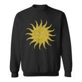 Sun Solar System Golden Retro Symbol Sweatshirt
