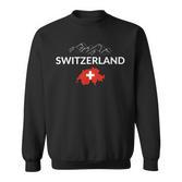 Switzerland Flag Hiking Holiday Switzerland Swiss Flag Sweatshirt