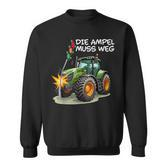 With Traktor Rammt Ampel Die Ampel Muss Weg Sweatshirt