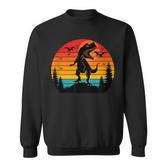 Vintage T-Rex Dinosaurier März Retro Sonnenuntergang Dinosaurier Sweatshirt
