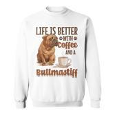 Bullmastiff-Hunderasse Das Leben Ist Besser Mit Kaffee Und Einem Sweatshirt
