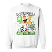 Children's Football Boy 4Th Birthday Ich Bin Schon 4 Jahre 80 Sweatshirt