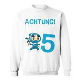 Children's Ninja 5Th Birthday Achtung Ich Bin Fünf Sweatshirt