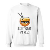 Fun Halt Stop Es Ist Obst Im Haus, Aperolian Spray Club Sweatshirt in Weiß
