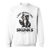 Lustiges Stinktier I Just Really Like Skunks Ok Sweatshirt