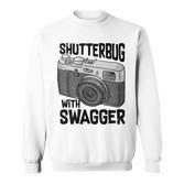Shutterbug With Swagger Fotograf Lustige Fotografie Sweatshirt