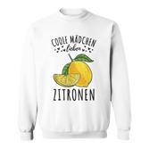 Sommer Coole Mädchen Lieben Zitronen Sweatshirt