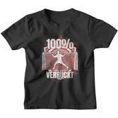 100 Verrückt Saying Handball Goalkeeper Kinder Tshirt