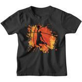 Basketball Sport Basketball Player Silhouette Basketball Kinder Tshirt