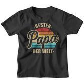 Bester Papa Vater Der Welt Vintage Retro Father's Day S Kinder Tshirt