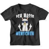Ich Hasse Menschen Alpaca And Lama With Middle Finger S Kinder Tshirt