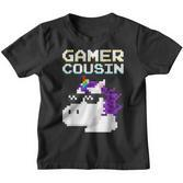 Gamer Cousin Einhorn Pixel Geschenk Multiplayer Nerd Geek Kinder Tshirt