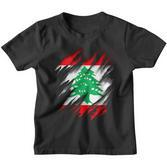 Lebanese Flag S Kinder Tshirt
