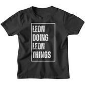 Leon Doing Leon Things Lustigerorname Geburtstag Kinder Tshirt