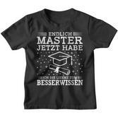 Master Graduation Licence Zum Besserwissen Kinder Tshirt