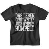 Mrt With Text Das Leben Geht Weiter Auch Wenn Es Humpelt German Language Kinder Tshirt