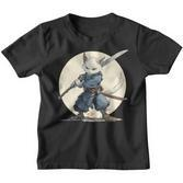 Ninja Katze Mit Großem Schwert Kinder Tshirt