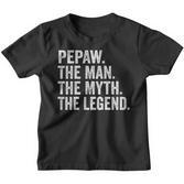Pepaw Der Mann Der Mythos Die Legende Opa-Vatertag Kinder Tshirt