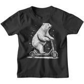 Polar Bear On An E-Scooter Kinder Tshirt