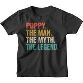 Poppy Der Mann Der Mythos Die Legende -Intage-Vatertag Kinder Tshirt