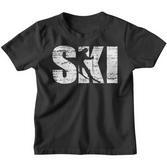 Ski Distressed Look Skifahrer Geschenk Kinder Tshirt