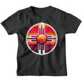 Zia-Symbol Im Retromodernenintage-Stil Im Bundesstaat New Mexico Kinder Tshirt