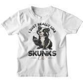 Lustiges Stinktier I Just Really Like Skunks Ok Kinder Tshirt