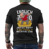 70S Birthday Man Ich Bin Jetzt 70Th Birthday Grandpa S T-Shirt mit Rückendruck