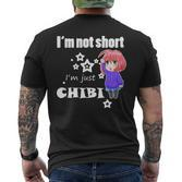 Anime Chibi I'm Not Short Manga Otaku Mangaka Geschenk T-Shirt mit Rückendruck
